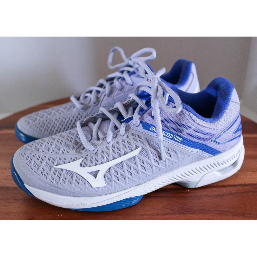 Mizuno Wave Exceed Tour 4 Sneakers Womens 7 Purple Mesh Tennis Shoes Lace Up